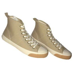 J. CREW High Top Canvas Sneakers Style # BE439 Size: 8.5 M SAND Color $88 New